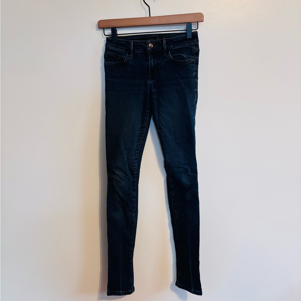 Joes honey skinny leg jeans, dark wash size 24, have some stretch